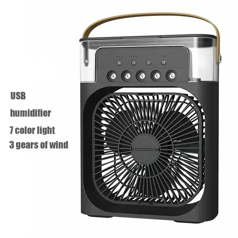 3 In 1 Fan  Mini Air Cooler LED Night Light